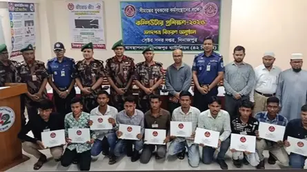 দিনাজপুরে ৪২ বিজিবির যুবকদের কম্পিউটার প্রশিক্ষণ সমাপ্ত ও সনদপত্র বিতরণ