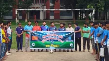 দিনাজপুরে জুলাই শহীদ স্মৃতি স্মরণে ফুটবল টুর্নামেন্ট