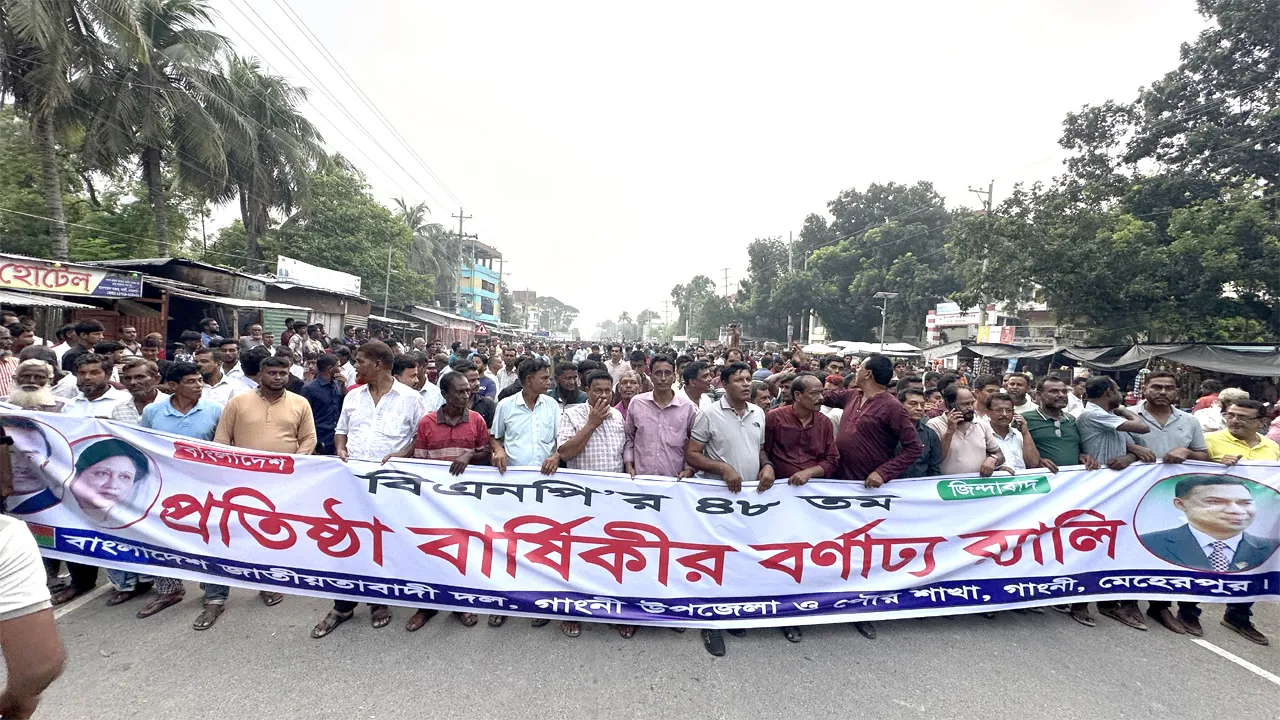 গাংনীতে বিএনপির আলোচনা সভা ও র‍্যালি