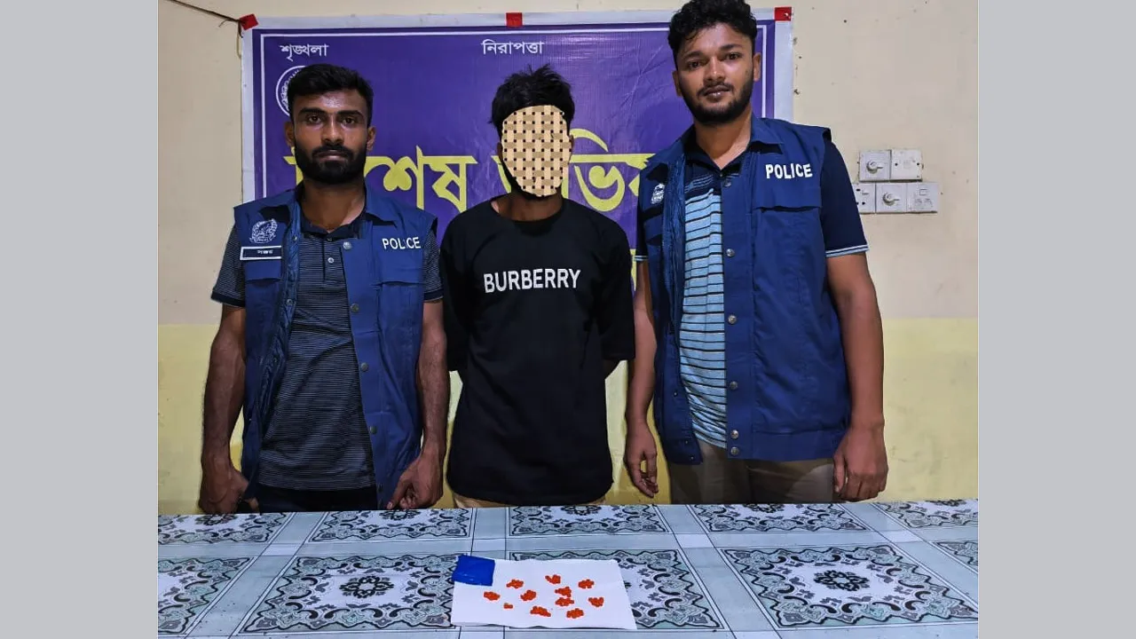 দোয়ারাবাজারে পুলিশের অভিযানে মাদককারবারি আটক