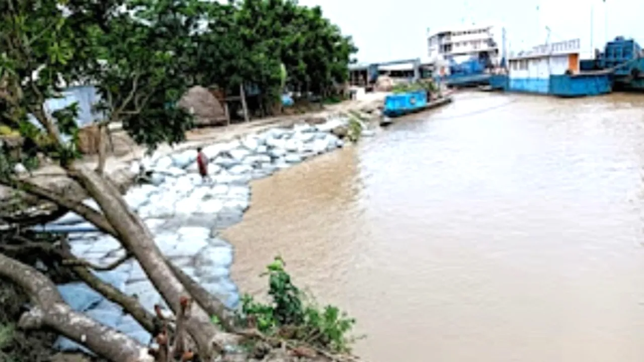 পদ্মার ভাঙনে ঝুঁকিতে দৌলতদিয়ার ৩ ফেরিঘাট