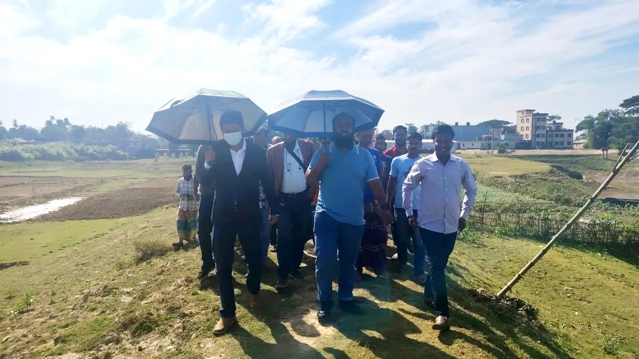 দোয়ারাবাজারে ফসলের বাঁধ পরিদর্শনে পানিসম্পদ মন্ত্রণালয়