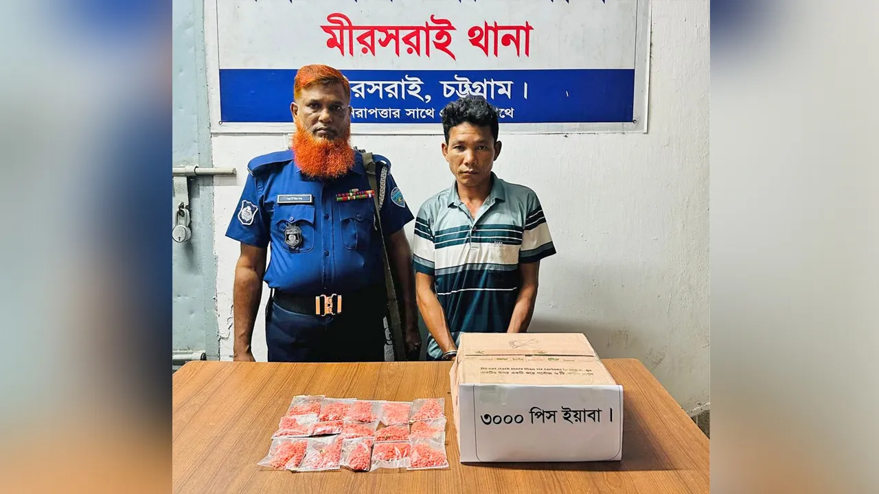 মিরসরাইয়ে ৩ হাজার ইয়াবাসহ মাদককারবারি আটক