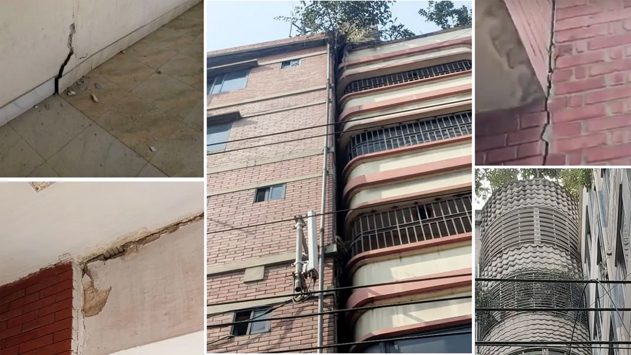 ভূমিকম্পে ঢাকার অনেক ভবনে ফাটল