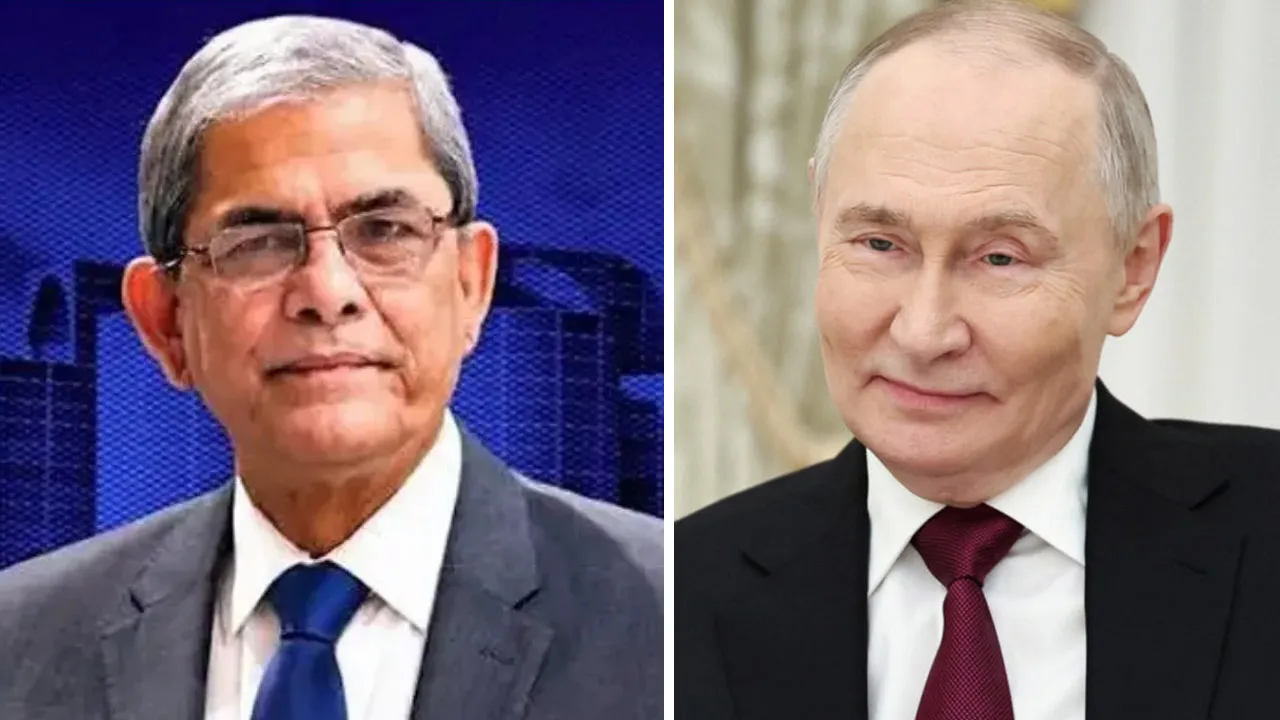 রাষ্ট্রপতি মির্জা ফখরুলকে রাশিয়ার প্রেসিডেন্ট পুতিনের অভিনন্দন