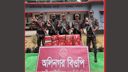 ফেনীতে অর্ধকোটি টাকার ভারতীয় অবৈধ মালামাল জব্দ করেছে বিজিবি