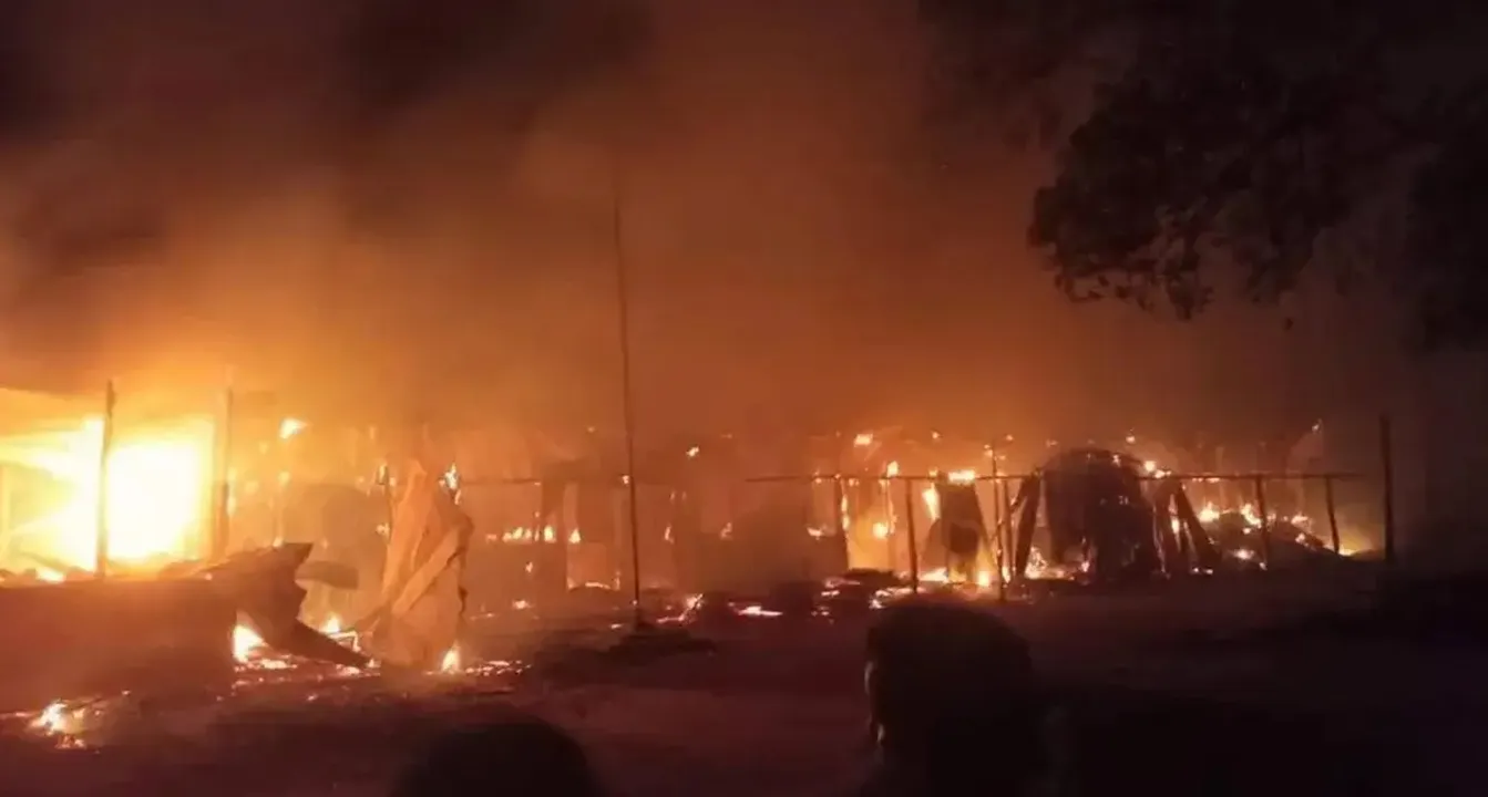 রামগড়ে পুড়ে ছাই হলো বিদ্যালয়