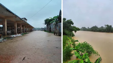 টানা বর্ষণে খাগড়াছড়ির নিচু এলাকা প্লাবিত : বন্যা ও পাহাড় ধসের শঙ্কা