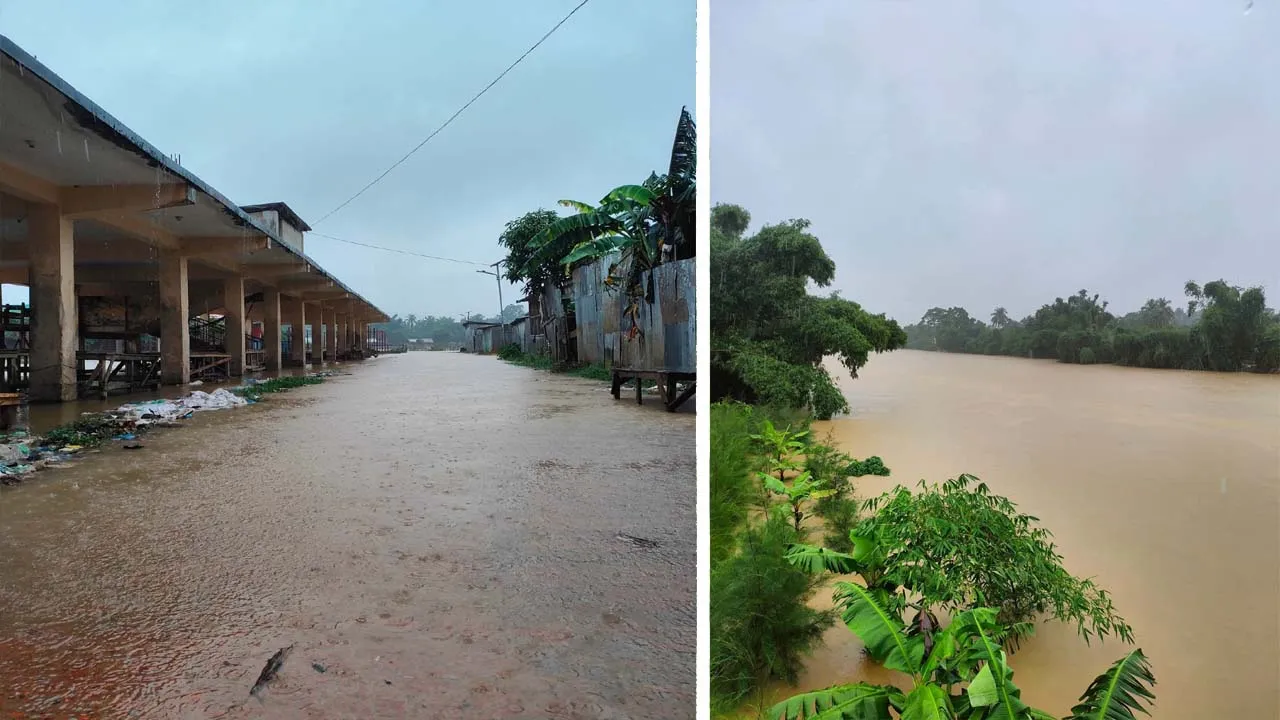 টানা বর্ষণে খাগড়াছড়ির নিচু এলাকা প্লাবিত : বন্যা ও পাহাড় ধসের শঙ্কা