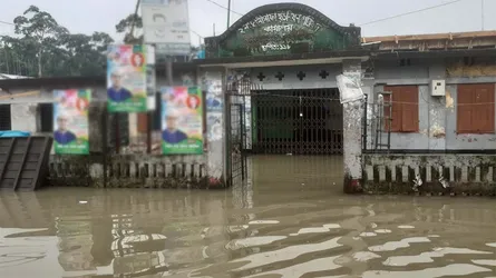 নিম্নচাপের প্রভাবে মঠবাড়িয়ায় পানি বৃদ্ধি, নিম্নাঞ্চল প্লাবিত