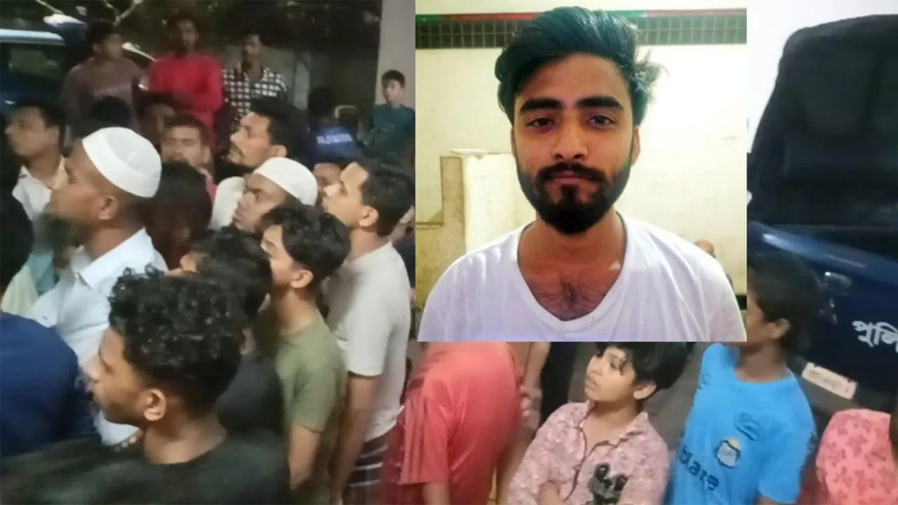 ফতুল্লায় দূর্জয় বাহিনীর সদস্যদের গ্রেফতারের দাবিতে থানার সামনে বিক্ষোভ