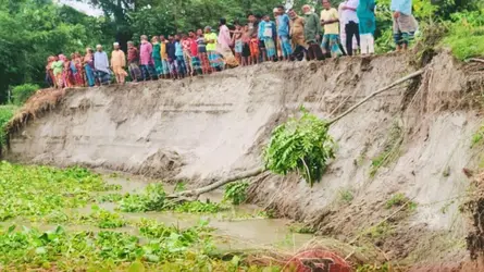 সুন্দরগঞ্জে তিস্তা নদীর ভাঙনে দিশেহারা চরাঞ্চলের মানুষ