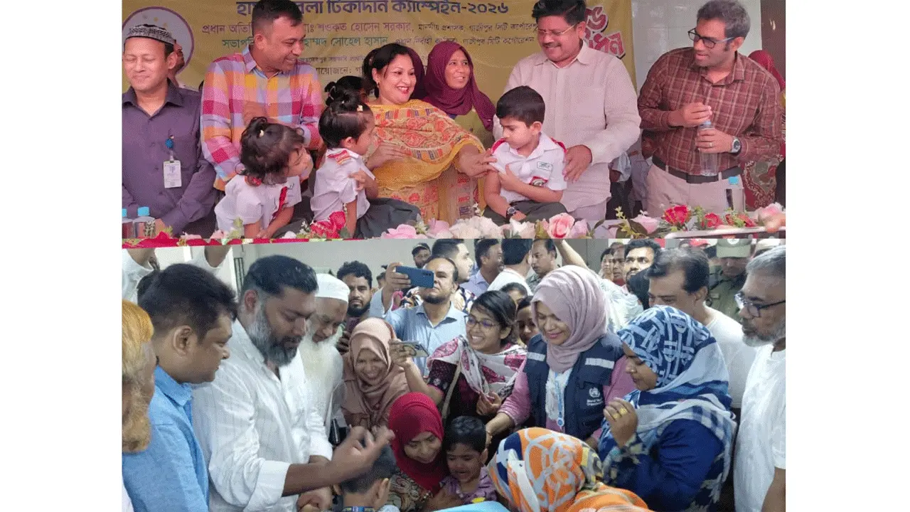 গাজীপুরে হাম-রুবেলা টিকাদান ক্যাম্পেইন উদ্বোধন