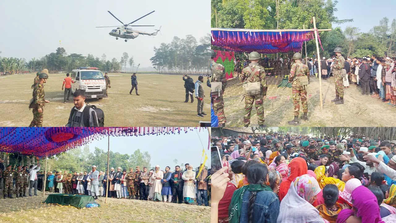 বাড়িতে পৌঁছেছে শান্তি মিশনে শহীদ সবুজ মিয়ার লাশ, দাফন সম্পন্ন