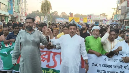 গাজীপুরে জাতীয় বিপ্লব ও সংহতি দিবসে বিএনপির শোভাযাত্রা