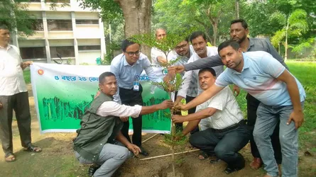 গোয়ালন্দ উপজেলা কমপ্লেক্স এলাকায় বৃক্ষরোপণ কর্মসূচির উদ্বোধন
