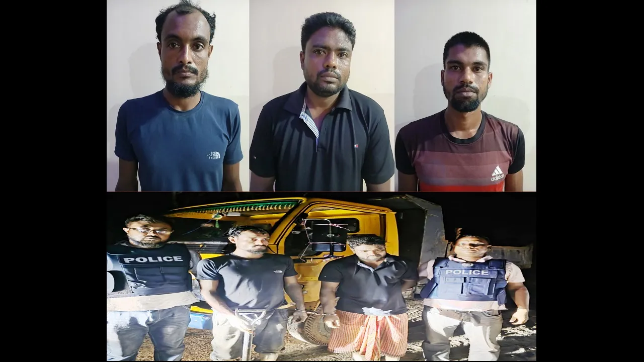 গোলাপগঞ্জে অবৈধভাবে রাতের আঁধারে পাহাড় কাটা : মাটিভর্তি ট্রাকসহ গ্রেফতার ৩