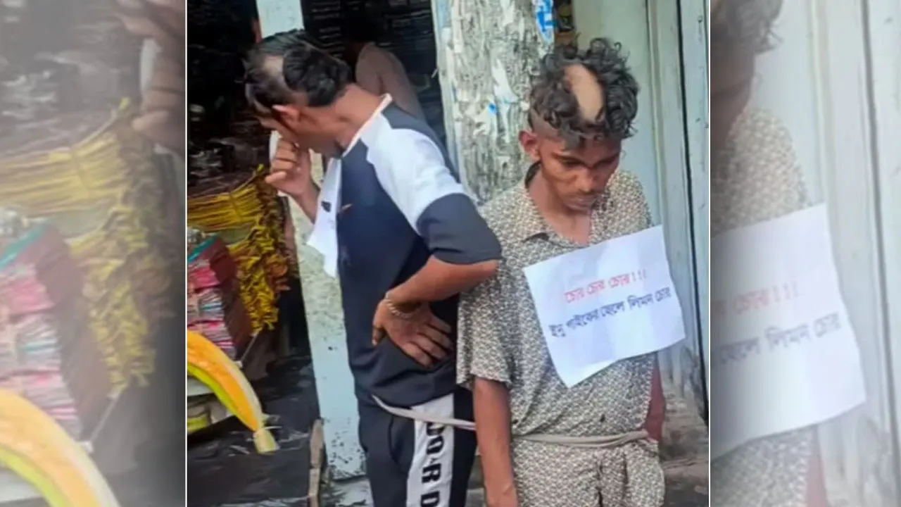 চুরির অভিযোগে দুই কিশোরের মাথার চুল কেটে খুটিতে বেঁধে নির্যাতন