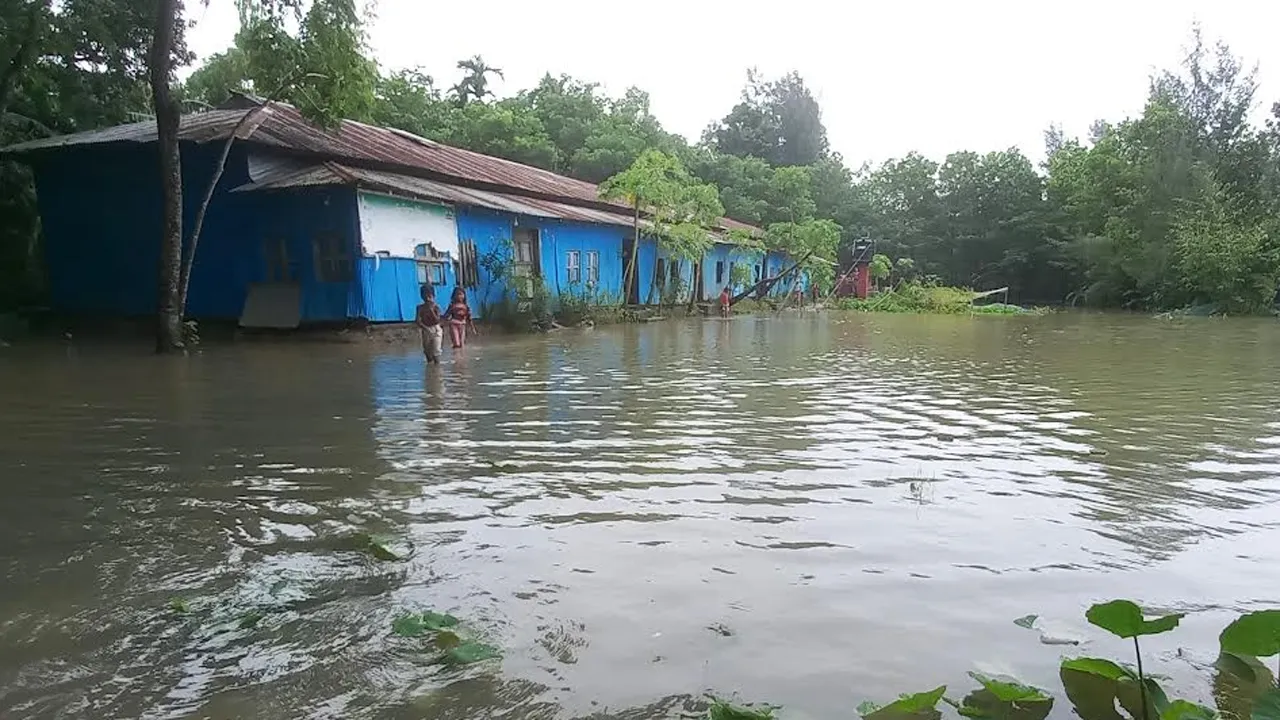 সরকারি খালে অবৈধ স্থাপনা : হাতিয়ায় পৌরসভাসহ ৮০ গ্রাম জলাবদ্ধ