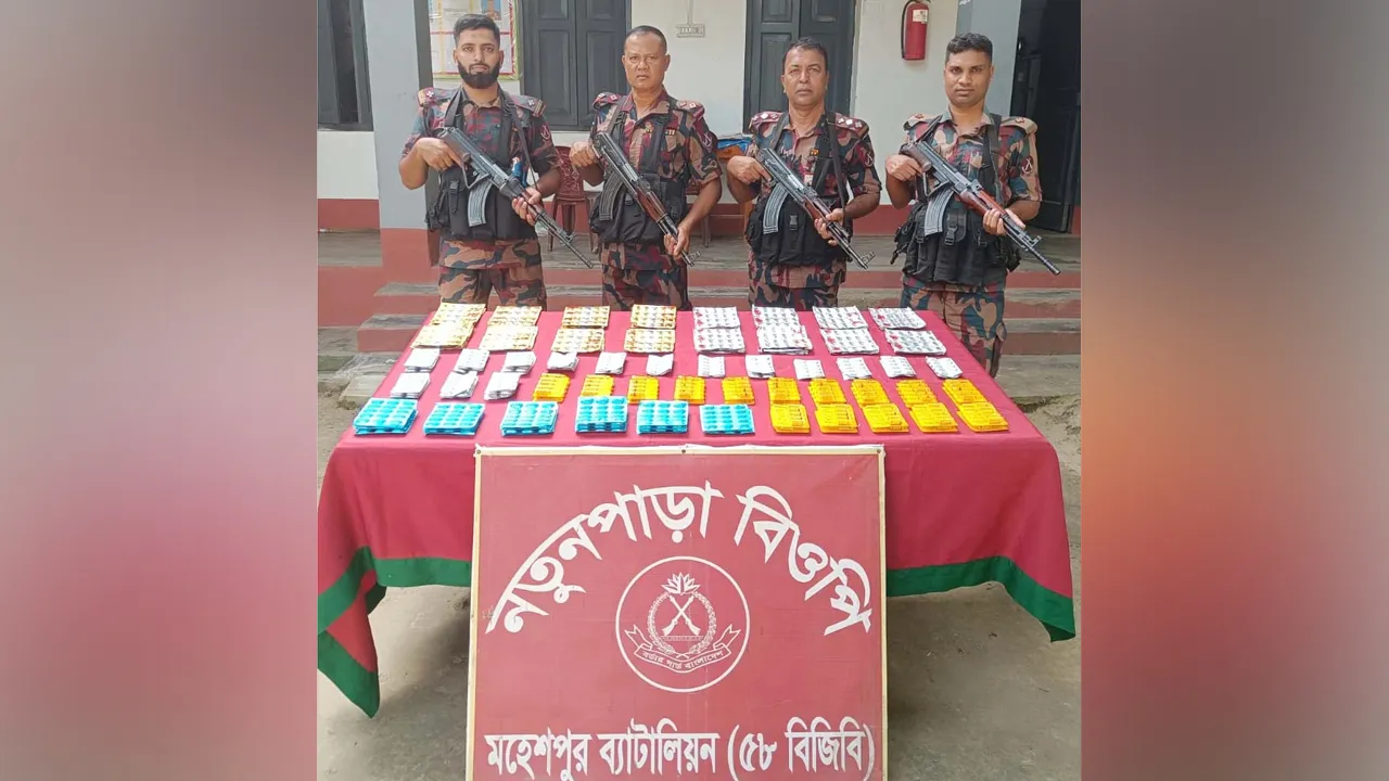 জীবননগরে বিজিবির অভিযানে ভারতীয় মাদক ও ভায়াগ্রা উদ্ধার