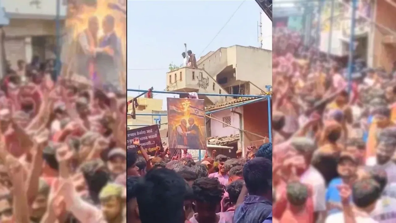 কর্ণাটকে হোলির মিছিলে ইসরাইলি পতাকা (ভিডিও)!