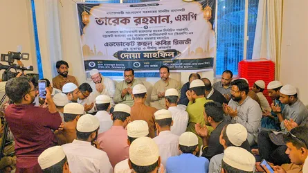 রিজভীর জন্মদিনে অন্ধ হাফেজদের নিয়ে ছাত্রদলের দোয়া