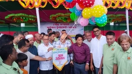ঝালকাঠিতে পৌর প্রশাসক ফুটবল টুর্নামেন্ট উদ্বোধন