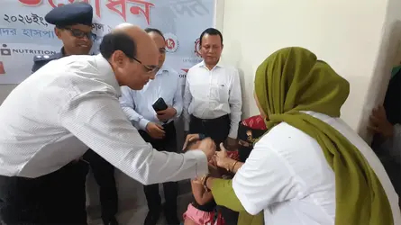ঝালকাঠিতে শিশুদের ভিটামিন ‘এ’ প্লাস ক্যাপসুল খাওয়ানো কার্যক্রমের উদ্বোধন