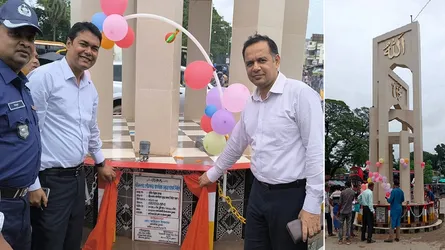 জীবননগর বাসস্ট্যান্ড চত্বরে বহুল প্রত্যাশিত ইসলামিক ভাস্কর্যের উদ্বোধন