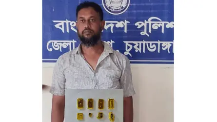 জীবননগর সীমান্তে বিজিবির অভিযান, স্বর্ণের বারসহ আটক ১
