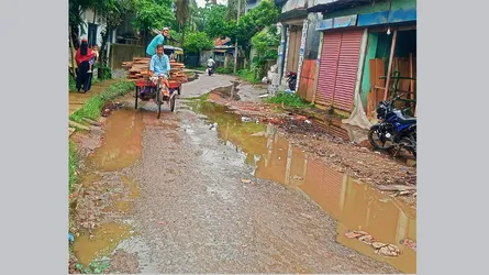 খানাখন্দে বেহাল কাউখালীর গুরুত্বপূর্ণ সড়ক : দুর্ভোগে জনসাধারণ, দ্রুত সংস্কারের দাবি