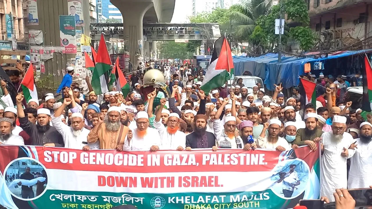 পশ্চিমা বিশ্বের মদদে ইসরাইল গাজায় গণহত্যা চালাচ্ছে : খেলাফত মজলিস