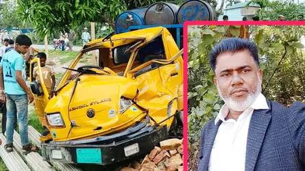 কুলিয়ারচরে বাস-পিকআপ মুখোমুখি সংঘর্ষে ব্যবসায়ী নিহত