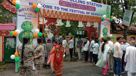 কঠোর নিরাপত্তায় পশ্চিমবঙ্গের ১৫২ আসনে ভোটগ্রহণ শুরু