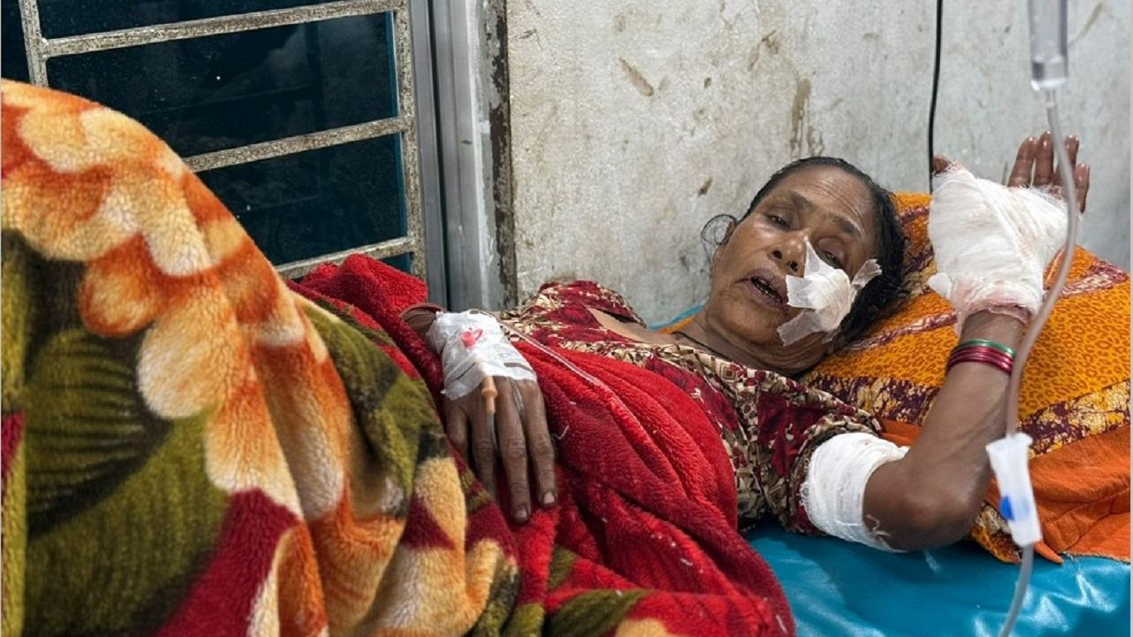 কোটালীপাড়ায় ককটেল বিস্ফোরণে আহত লাল মোন বিবি