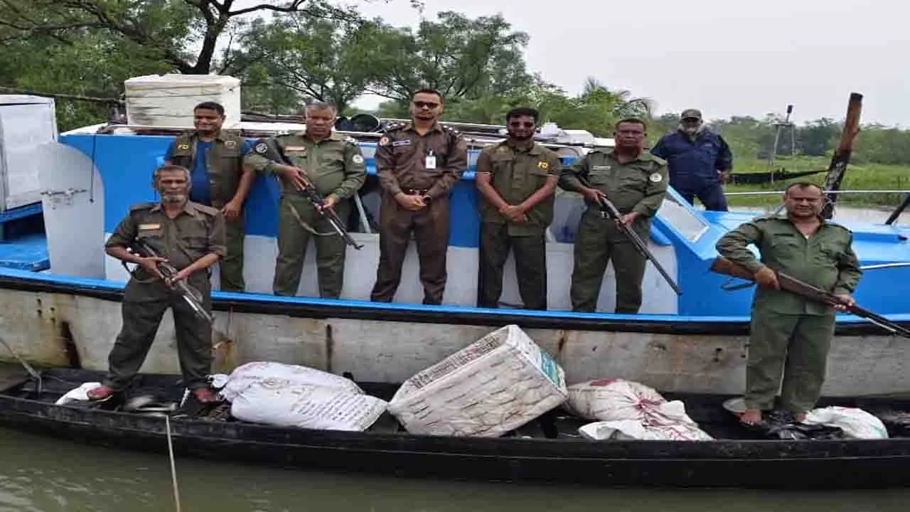 কয়রায় বিষযুক্ত ১৫০ কেজি চিংড়ি মাছসহ নৌকা জব্দ