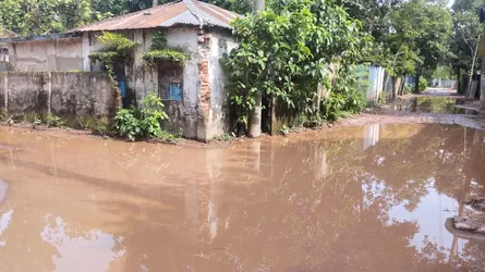 কিশোরগঞ্জে পৌর এলাকায় জলাবদ্ধতা, খানাখন্দ সড়ক