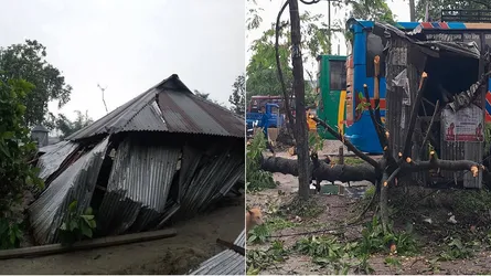 কুড়িগ্রামে কালবৈশাখী ঝড়ে ব্যাপক ক্ষয়ক্ষতি