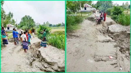 লালমনিরহাটে ৩ কিলোমিটার গ্রামীণ কাচা রাস্তার বেহাল দশা