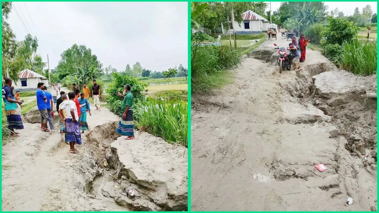 লালমনিরহাটে ৩ কিলোমিটার গ্রামীণ কাচা রাস্তার বেহাল দশা