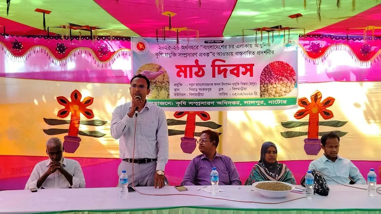 লালপুরে পদ্মার চর অঞ্চলে মাঠ দিবস পালন