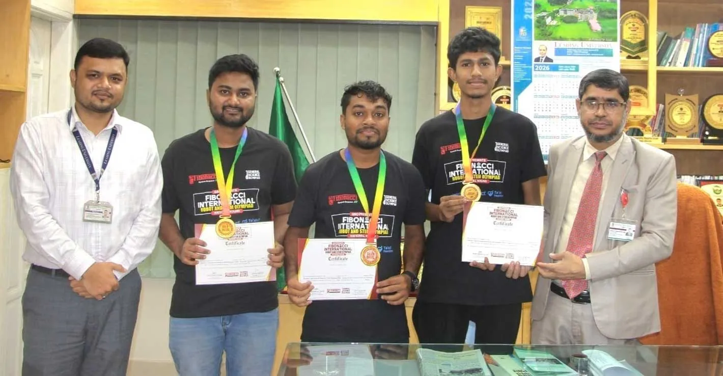 রোবট ও স্টেম অলিম্পিয়াডে লিডিং ইউনিভার্সিটির সাফল্য