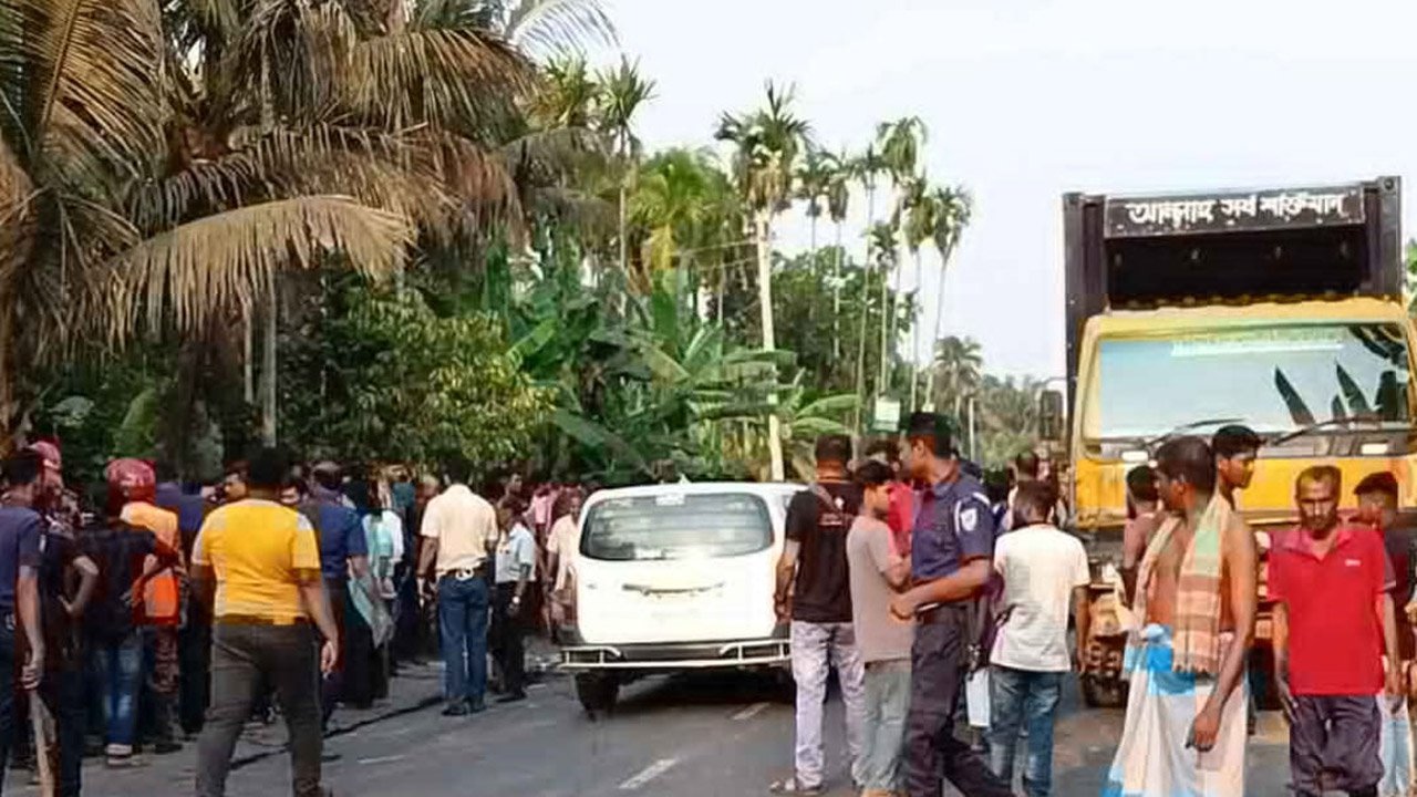 লোহাগড়ায় সিএনজি ও কাভার্ডভ্যানের সংঘর্ষে চালক নিহত, আহত ৫