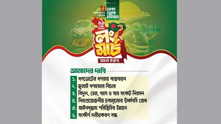 ৫ সেপ্টেম্বর লংমার্চ সফল করার আহ্বান ১১ দলীয় ঐক্যের