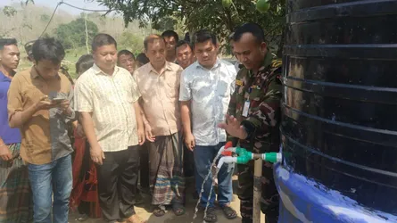 লংগদুতে সেনাবাহিনীর চেষ্টায় ৫০ বছরের পানির সংকট কাটলো পাহাড়ের লোকদের