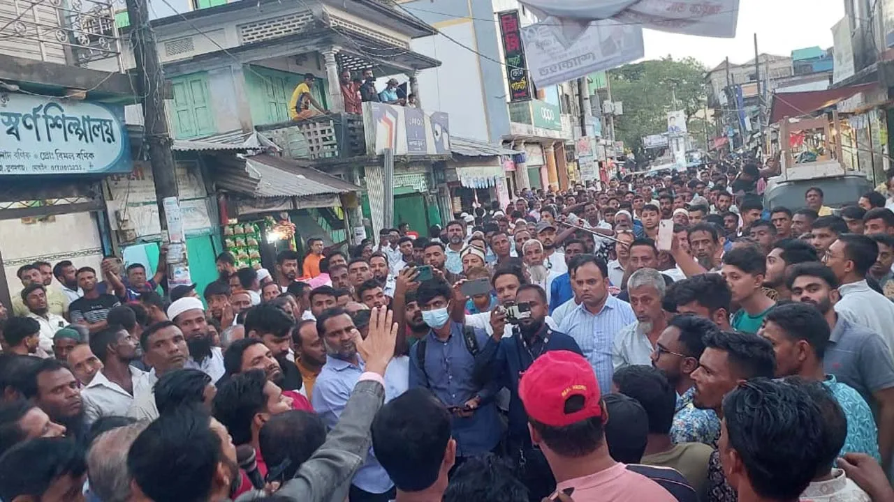 সুনামগঞ্জ-১ আসনে মনোনয়ন পুনর্বিবেচনার দাবিতে গণমিছিল