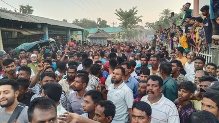 সুনামগঞ্জ-১ আসনে বিএনপির প্রার্থী পরির্বতনের দাবিতে গণমিছিল