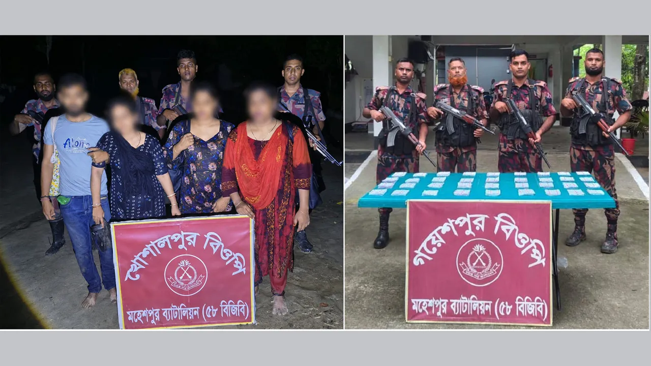 মহেশপুরে বিজিবির অভিযান : আটক ৪