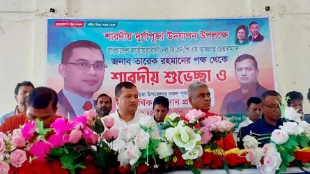 মঠবাড়িয়ায় ৭৭টি পূজা মন্ডপে বিএনপি নেতার আর্থিক অনুদান
