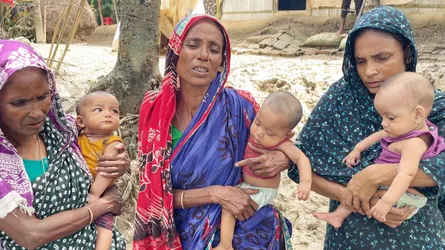 জমজ তিন সন্তানের জন্ম, অভাবের সংসারে টিকে থাকার লড়াই